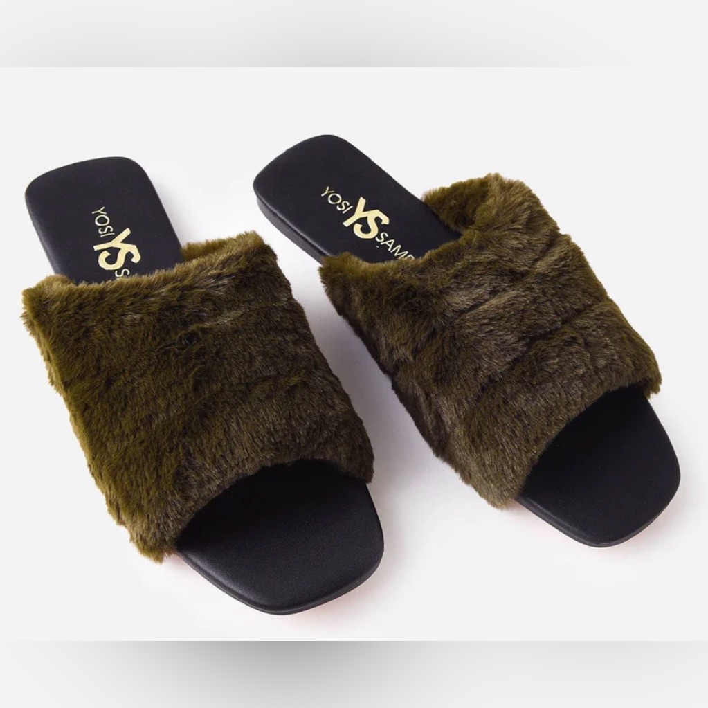 Yosi Samra Nora Faux Fur Slide